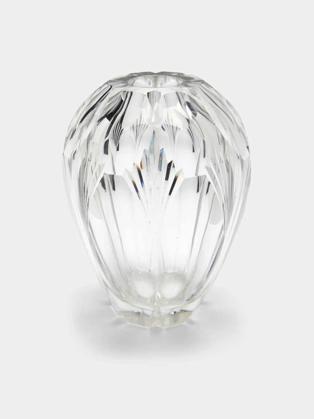 Antique and Vintage 1930s Daum Cut Crystal Vase
