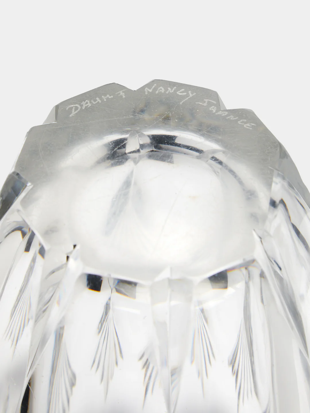 Antique and Vintage 1930s Daum Cut Crystal Vase