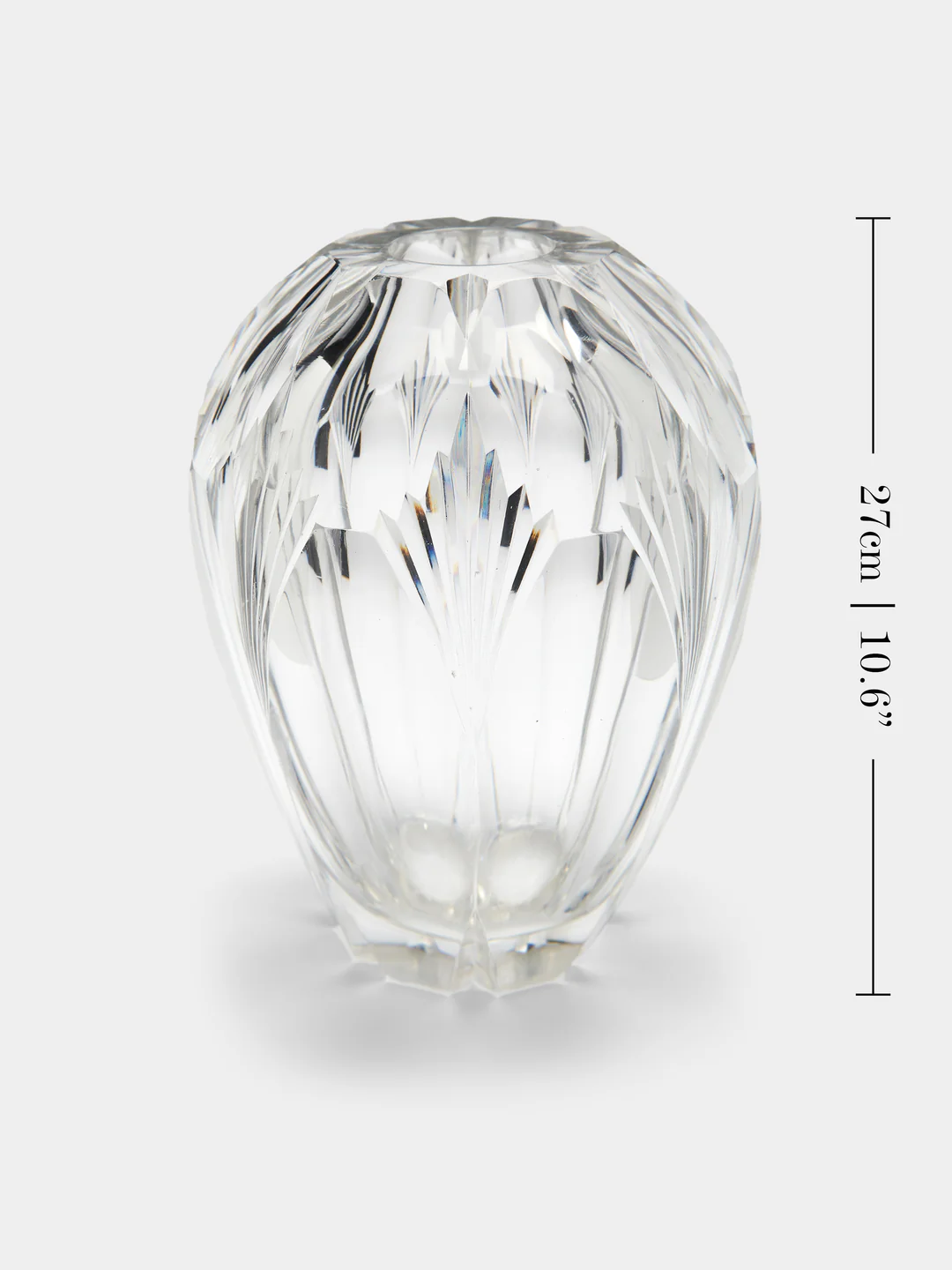 Antique and Vintage 1930s Daum Cut Crystal Vase