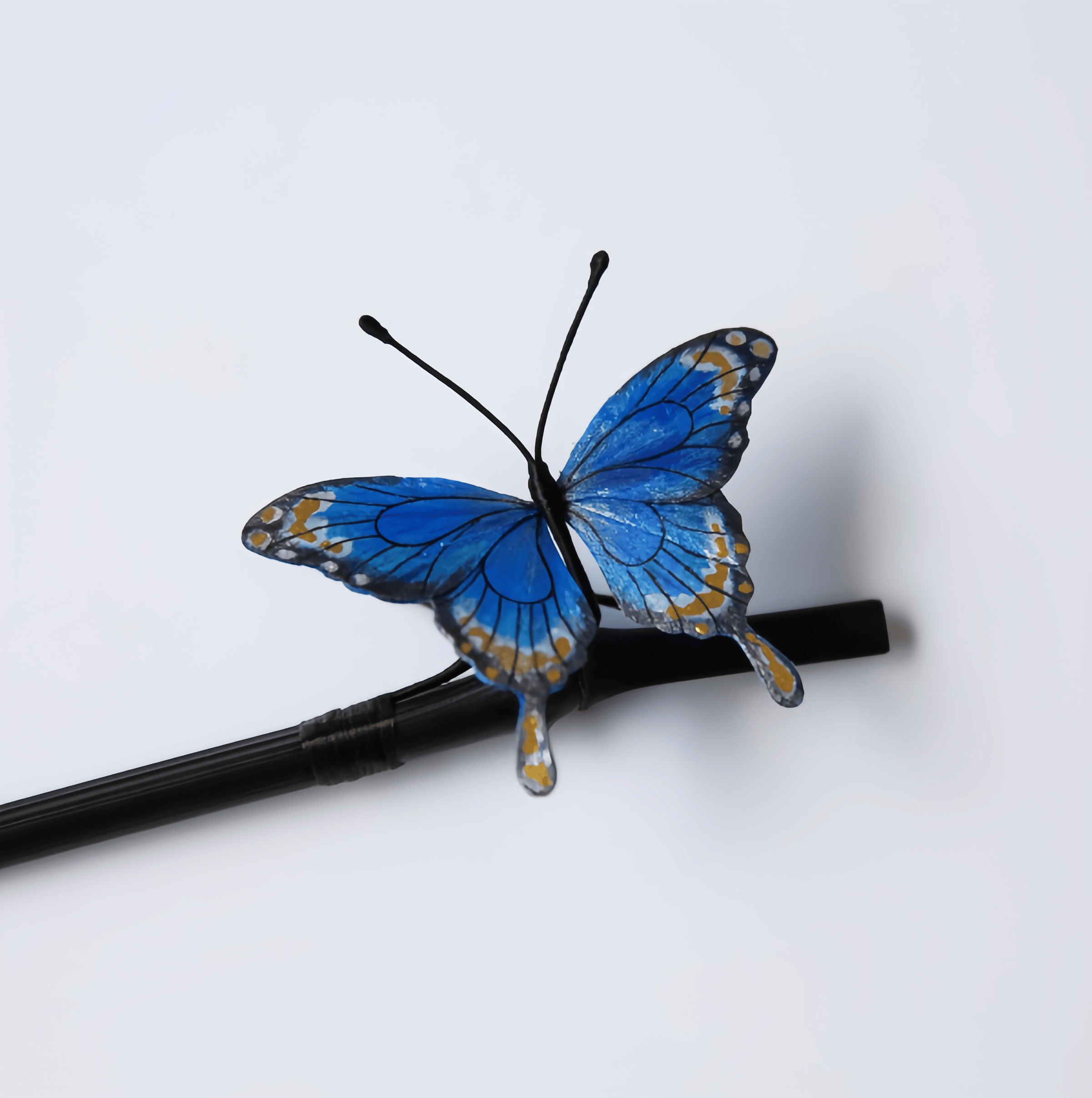 Handcrafted Heritage Fluttering Butterfly Green & Blue Color