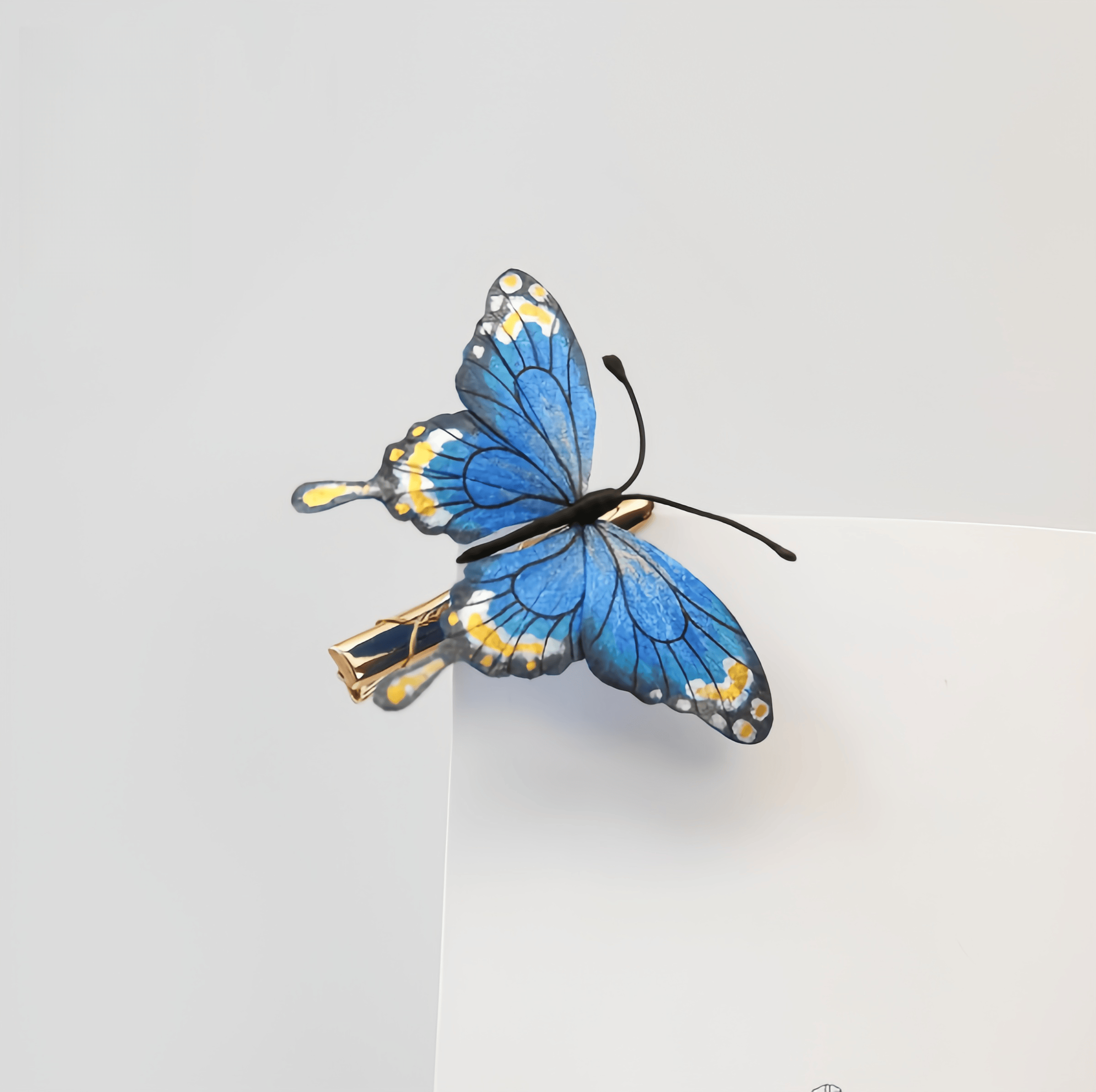 Handcrafted Heritage Fluttering Butterfly Green & Blue Color