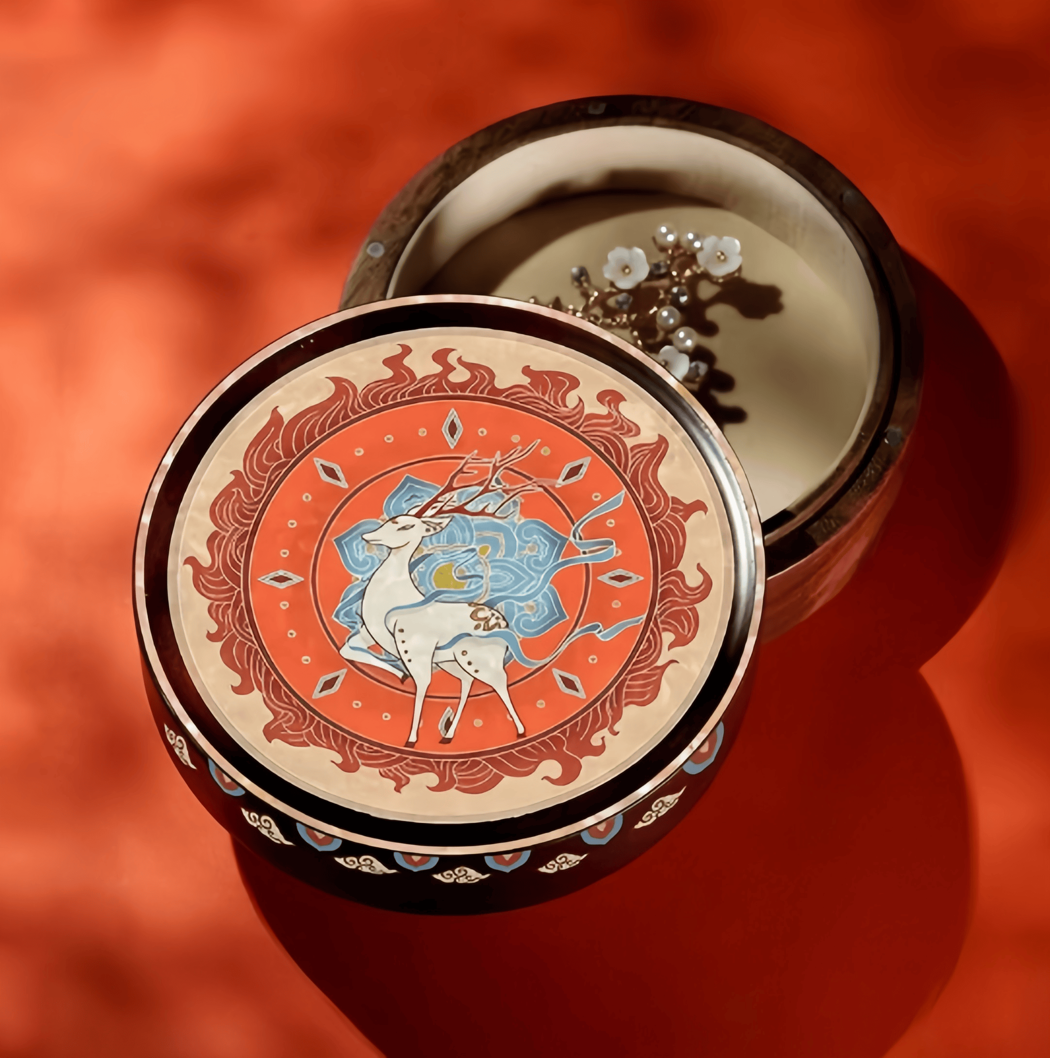 Handcrafted Mother of Pearl Walnut Jewelry Box