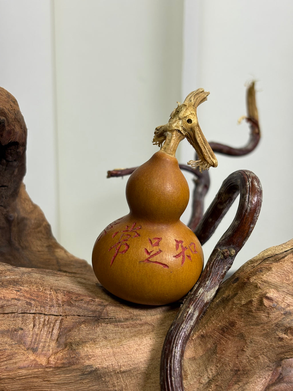 One of a Kind Gourd by 80 Year Old Calligraphy Master 1.97"