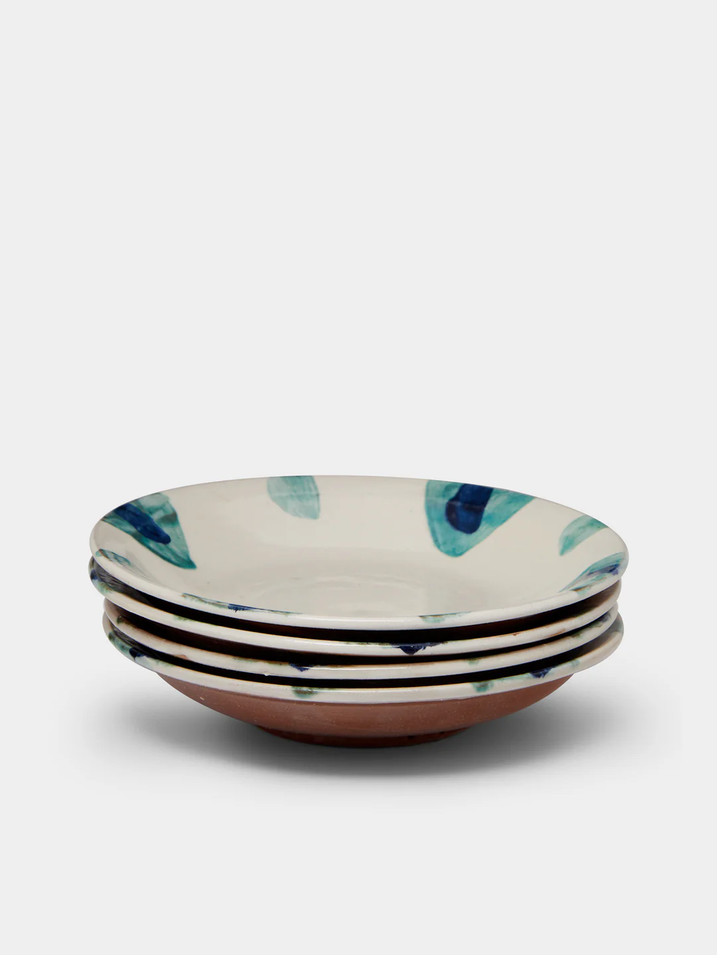 Anut Cairo Wadi Hand-Painted Ceramic Deep Plates – 10in/25cm (Set of 4)