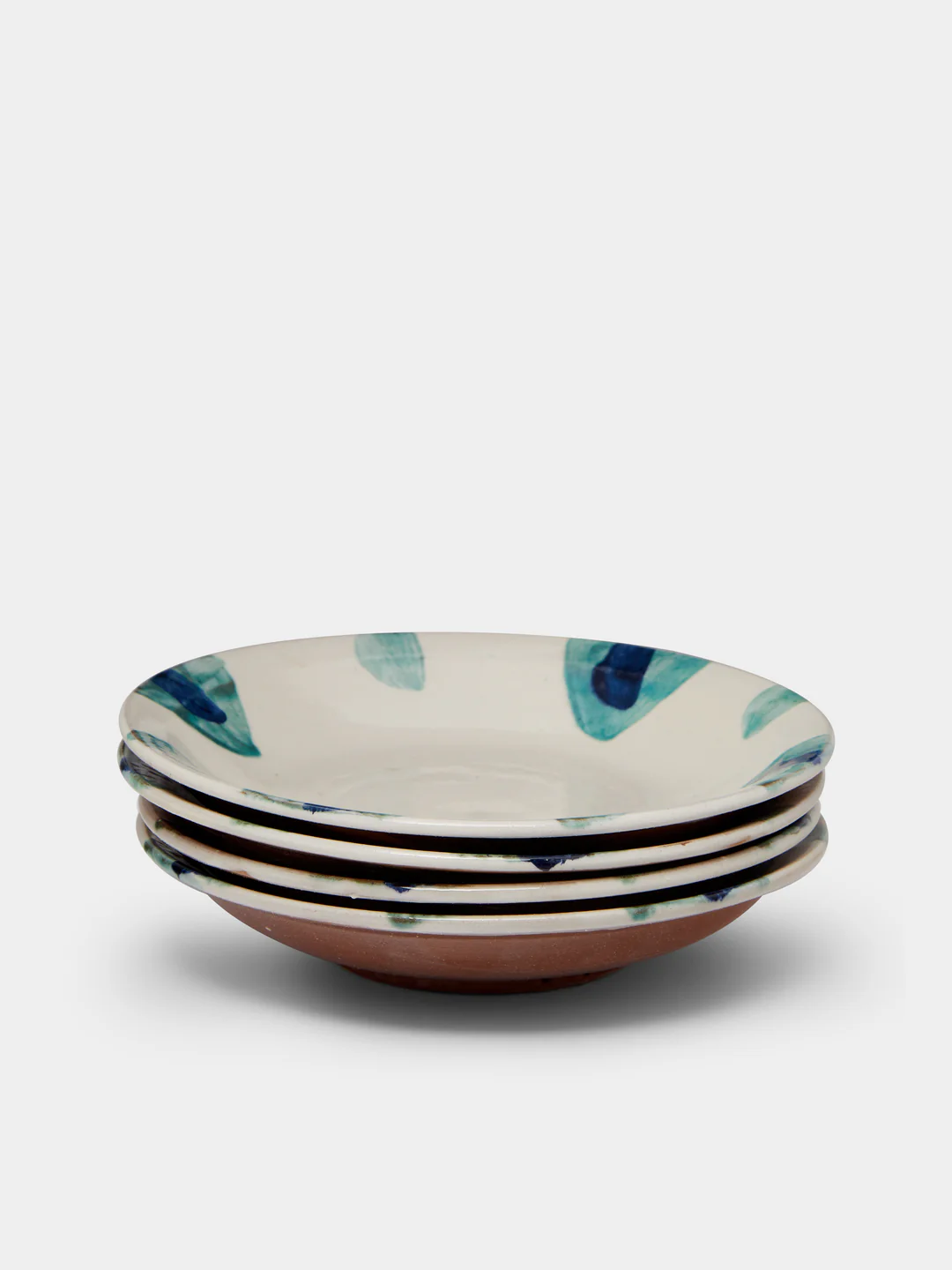 Anut Cairo Wadi Hand-Painted Ceramic Deep Plates – 10in/25cm (Set of 4)