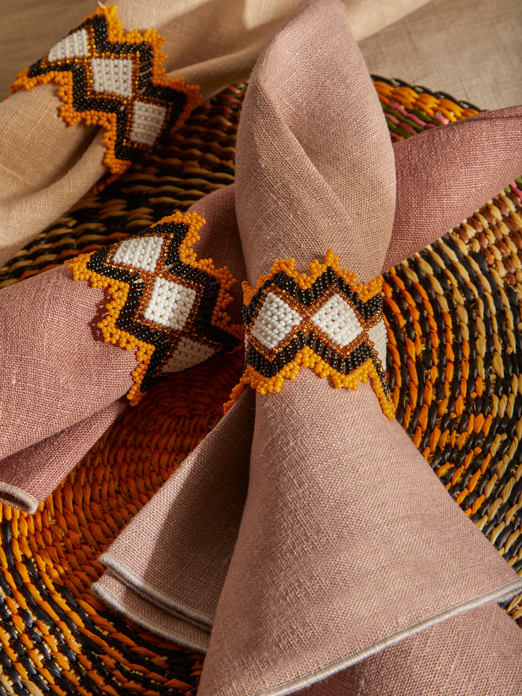 CasaLatina Beaded Napkin Rings (Set of 4)