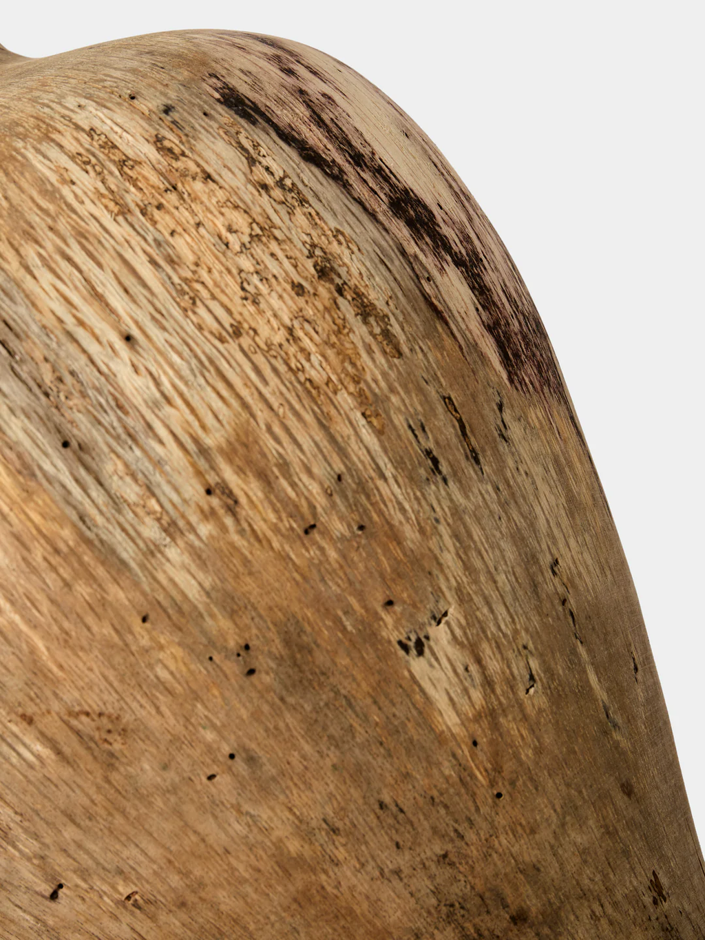 Iida Woodturning Hand-Turned Japanese Stone Oak Earth-Finish Vase (13in/33.5cm)