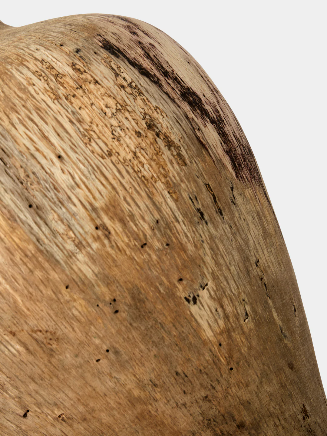 Iida Woodturning Hand-Turned Japanese Stone Oak Earth-Finish Vase (13in/33.5cm)