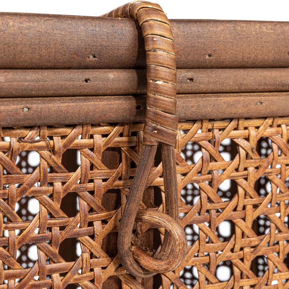 Myrtle Coastal Beach Dark Brown Rattan Decorative Box Set of 2