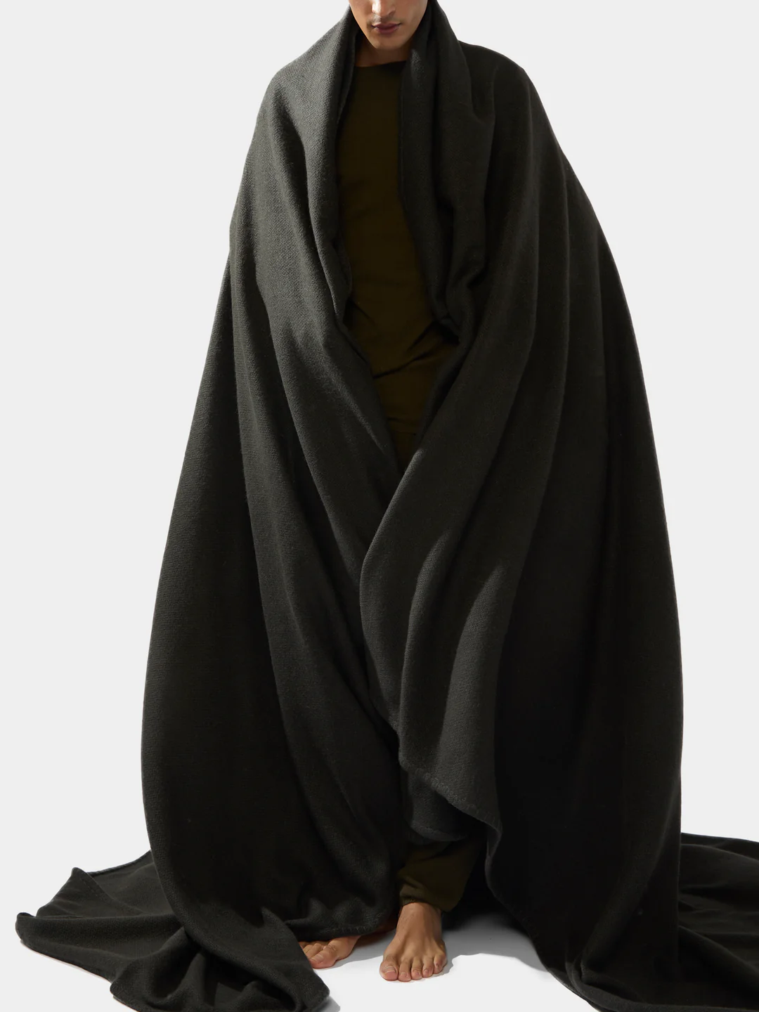 Denis Colomb Gobi Stitched-Edge Camel Wool King-Size Blanket (110in/2.8m)