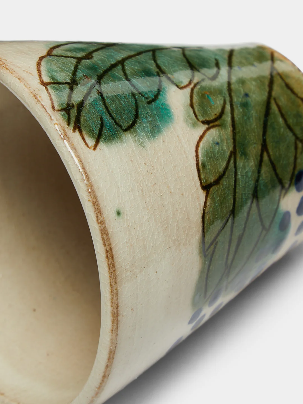 Anut Cairo Leaves Hand-Painted Ceramic Espresso Cups (Set of 4)