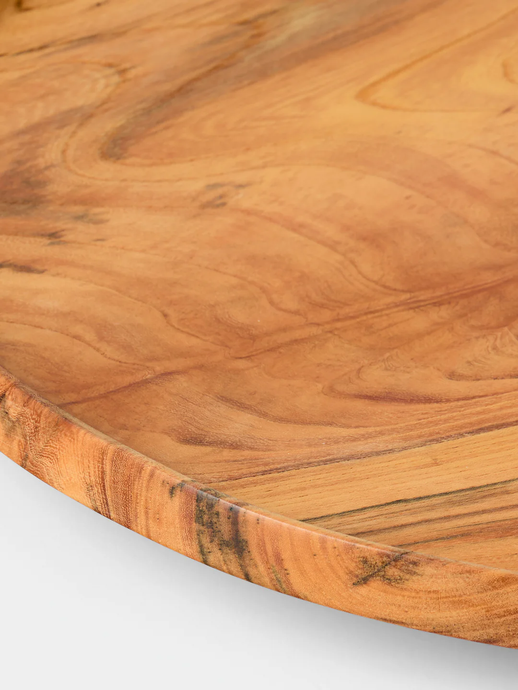 Iida Woodturning Hand-Turned Zelkova Oil-Finish Tray (16.5in/42.5cm)