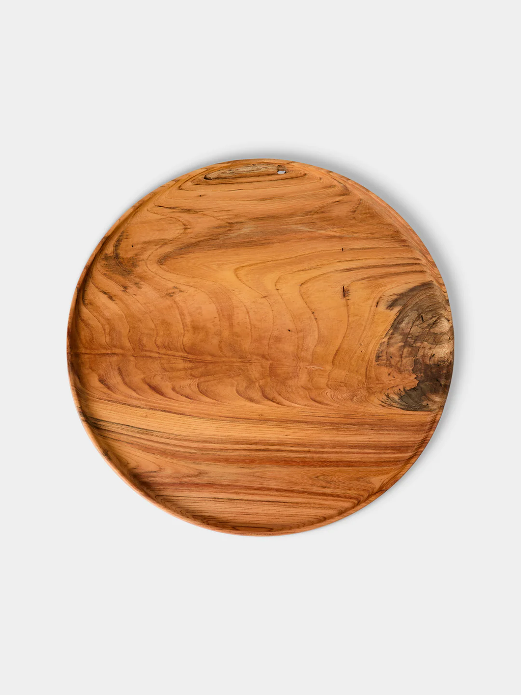 Iida Woodturning Hand-Turned Zelkova Oil-Finish Tray (16.5in/42.5cm)