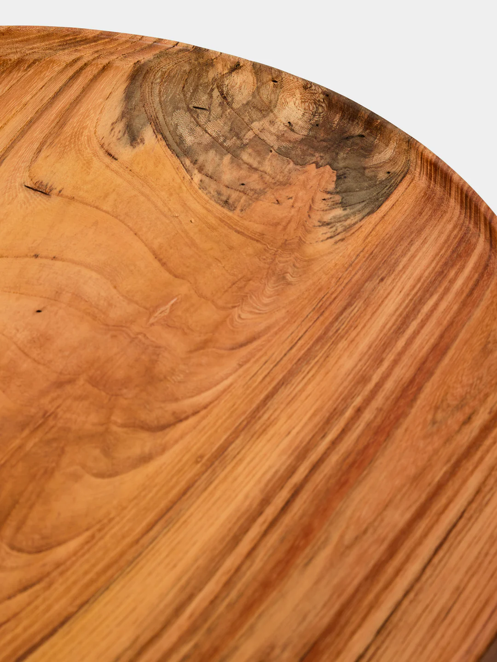 Iida Woodturning Hand-Turned Zelkova Oil-Finish Tray (16.5in/42.5cm)