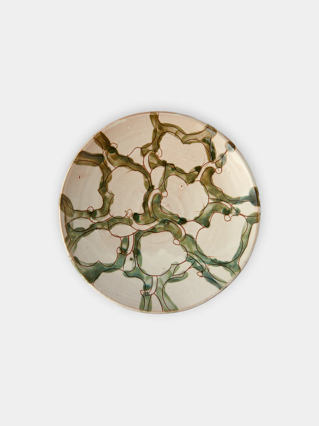 Anut Cairo Cotton Flower Hand-Painted Ceramic Salad / Dessert Plates – 8in/20cm (Set of 4)