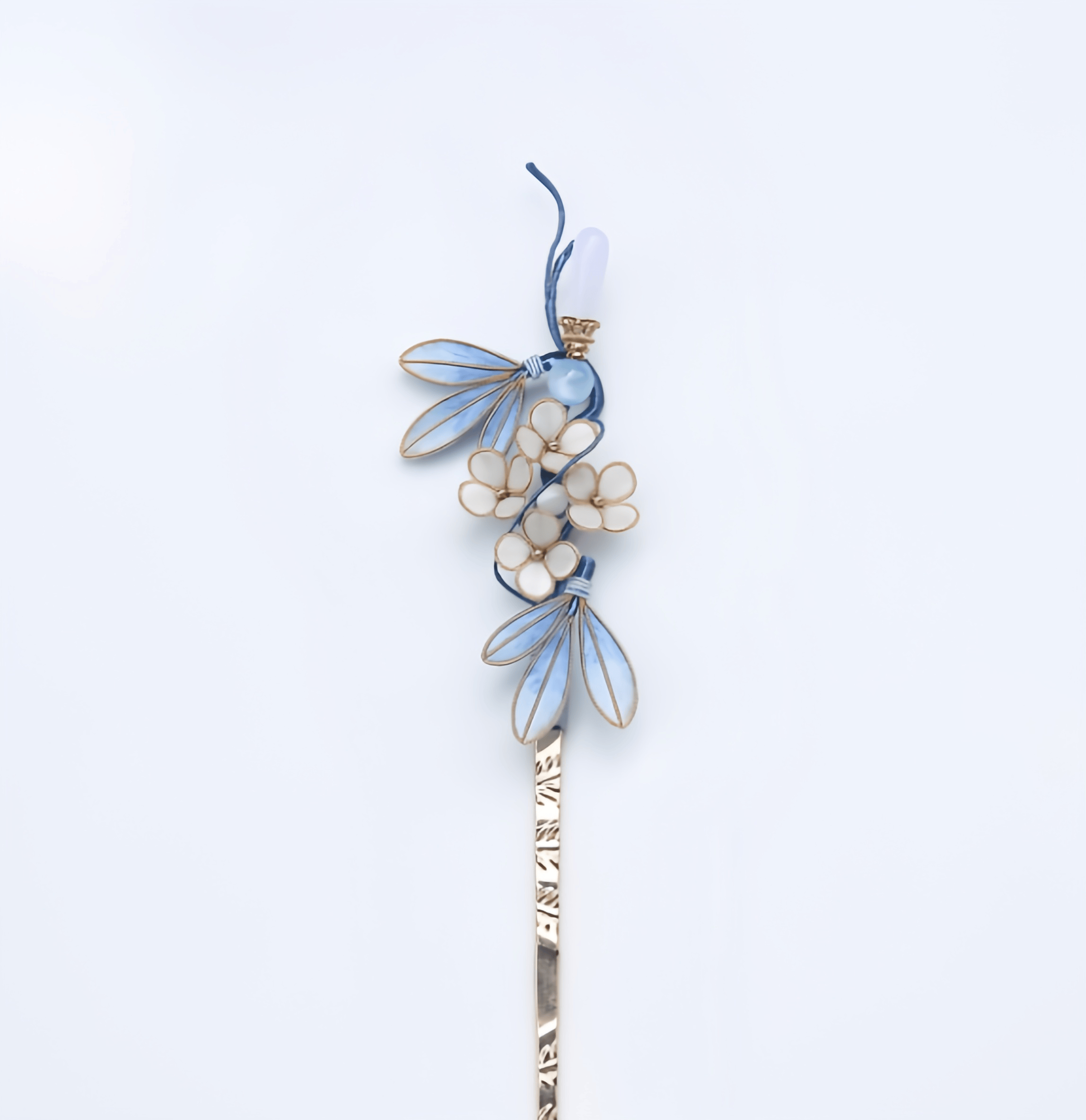 Handcrafted Heritage Blue & White Porcelain Hair Stick