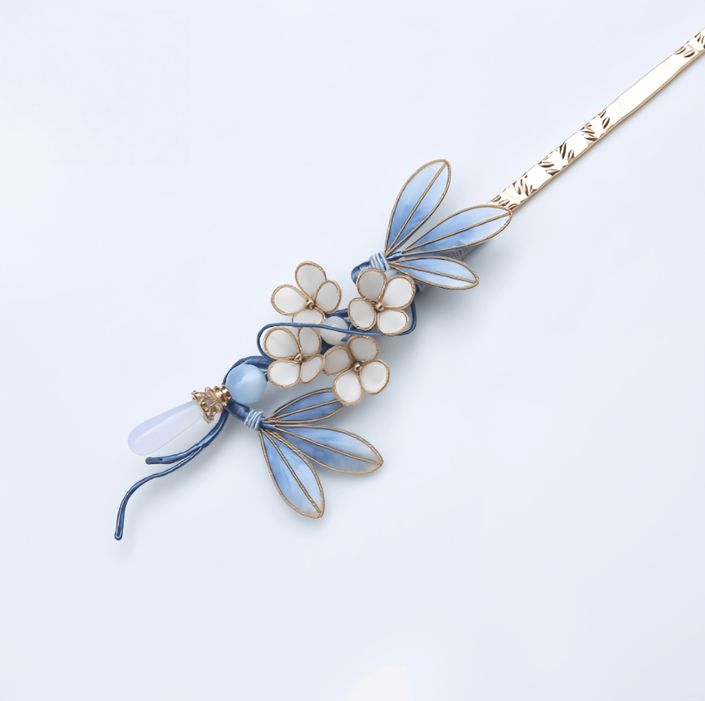 Handcrafted Heritage Blue & White Porcelain Hair Stick