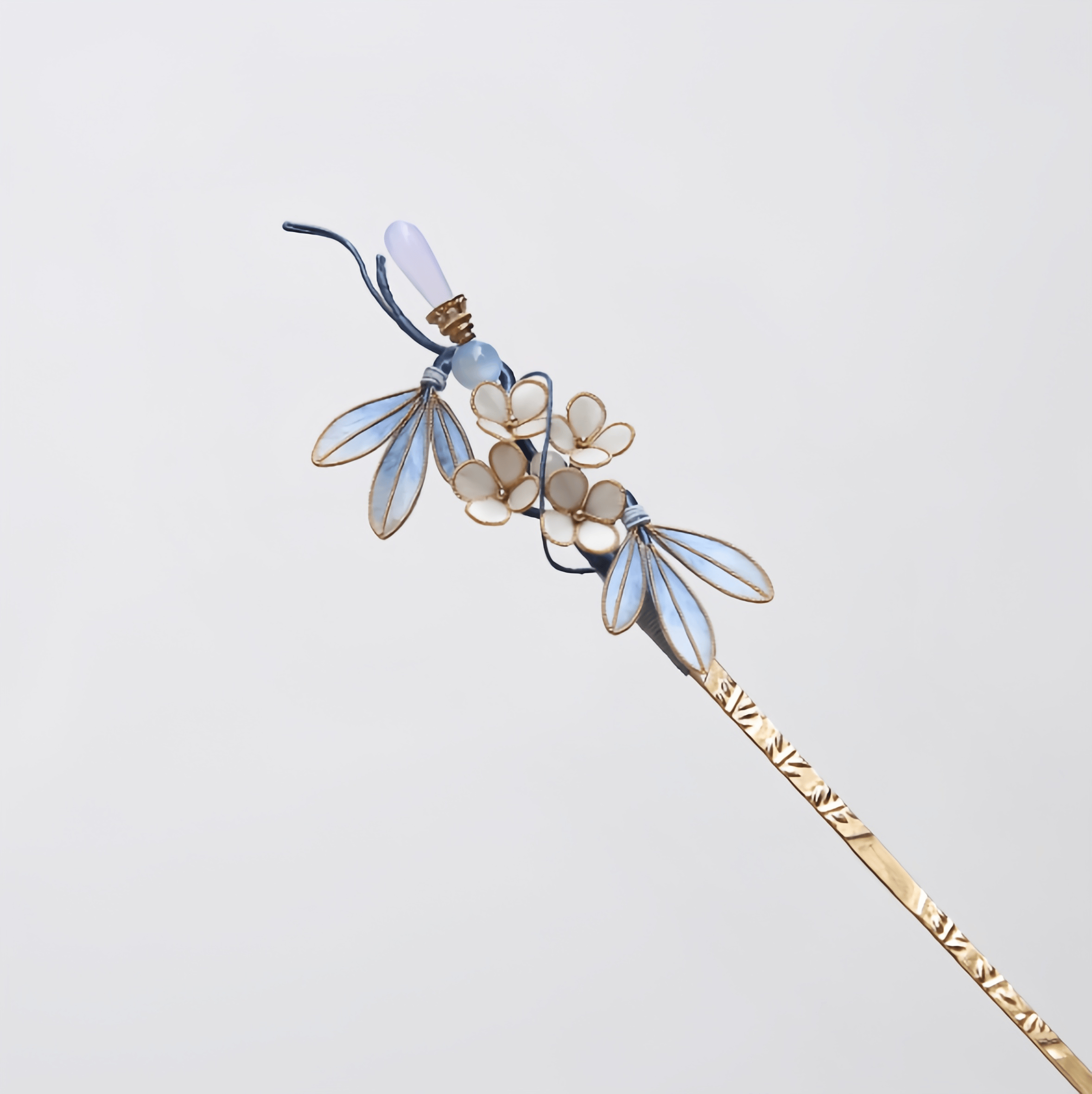 Handcrafted Heritage Blue & White Porcelain Hair Stick